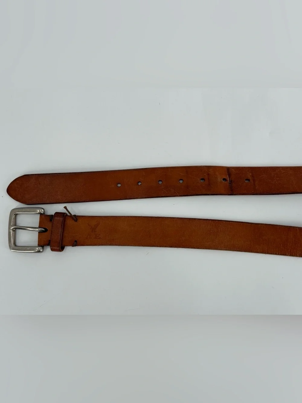 American Eagle Vintage Tan Brown Leather Belt 40